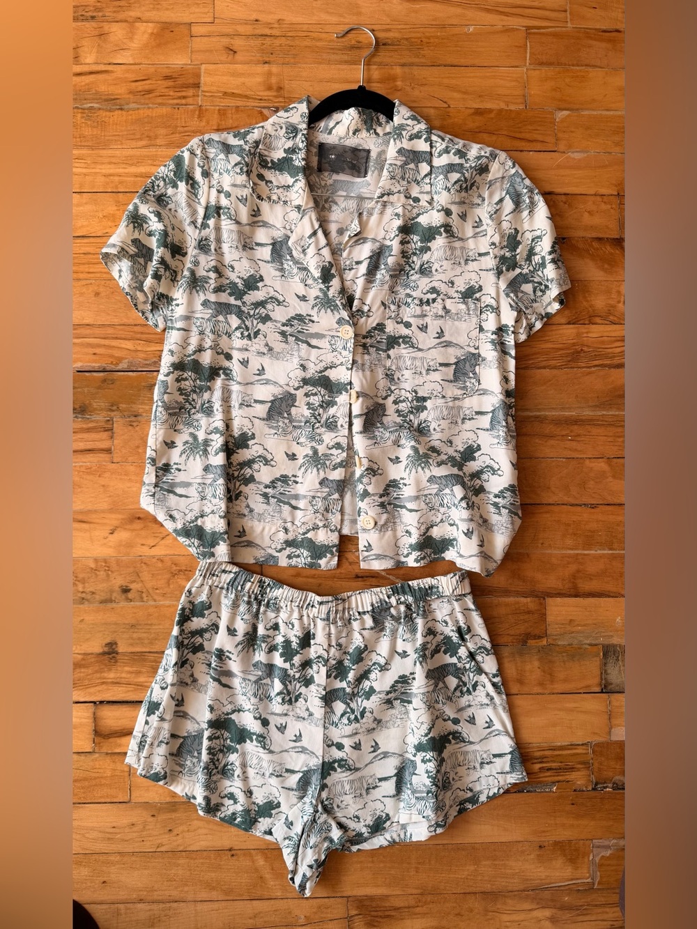 Reformation Printed Shorts and Shirt Set